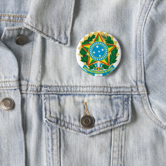 Brasilien-Wappen Button (Beispiel)