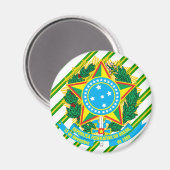 Brasilien - Wappen Magnet (Vorderseite/Rückseite)