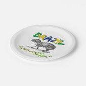 Brasilien - Was ist nicht zu Liebe Brasil Zitat Pappteller (Schrägansicht)