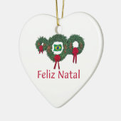 Brasilien-Weihnachten 2 Keramikornament (Links)