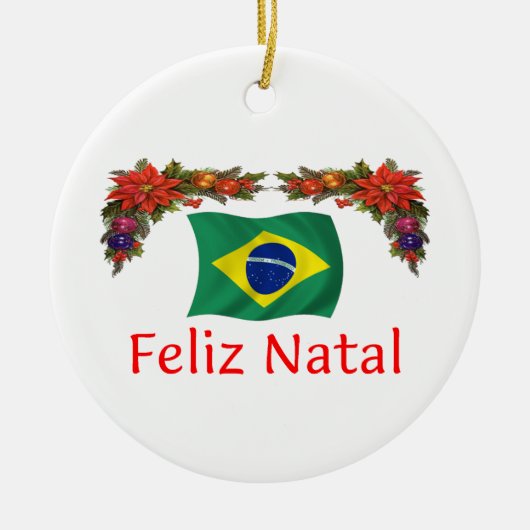 Brasilien-Weihnachten Keramik Ornament (Vorne)