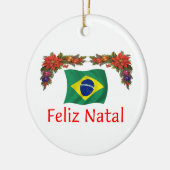 Brasilien-Weihnachten Keramik Ornament (Links)