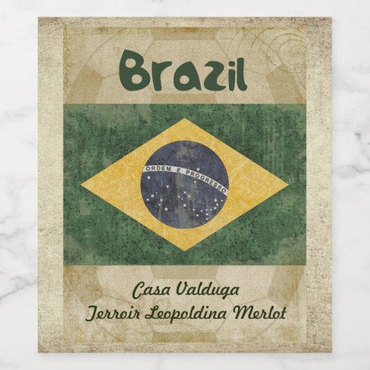 Brasilien Weinetikett (Einzelnes Label)