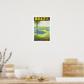 Brasilien (weiß) poster (Küche)