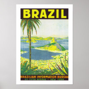 Brasilien (weiß) poster