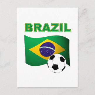 Brasilien Weltmeisterschaft T - Shirt Flag Postkarte