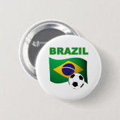 Brasilien-Weltmeisterschaft-T - Shirt-Flagge Button (Vorne & Hinten)