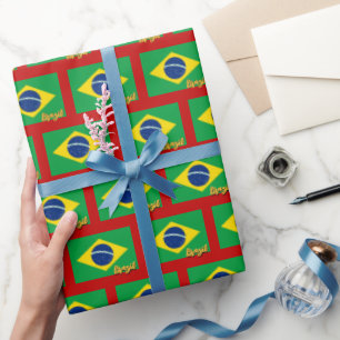 Brasilien Wrapping Paper, Red Xmas, brasilianische Geschenkpapier