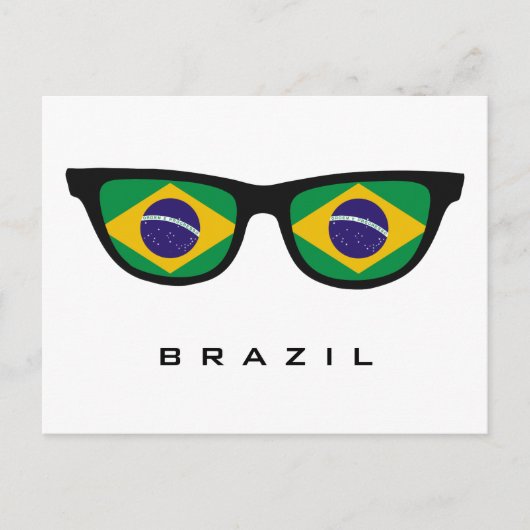 Brasilien zeigt benutzerdefinierten Text und farbi Postkarte (Vorderseite)