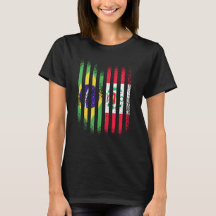Brasilienflagge Peru Aufgewachsen Länderflaggen St T-Shirt