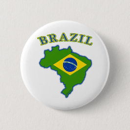 Brasilienkarte/-flagge Button