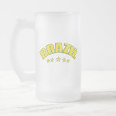 Brasilienmattierte Glasbier-Tasse Mattglas Bierglas (Links)