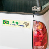 Brasiliens Autoaufkleber "Flag and Map" (Auf Lkw)