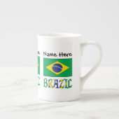 Brasiliens brasilianische Flagge Personalisiert Porzellantasse (Rechts)