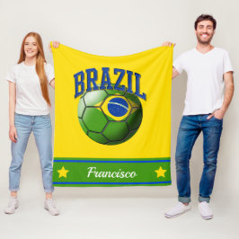 Brasiliens brasilianischer Flag-Fußball-Ball | Nam Fleecedecke