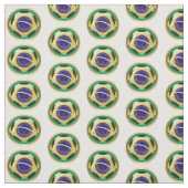 Brasiliens brasilianischer Flag-Fußball-Ball Stoff (Muster)