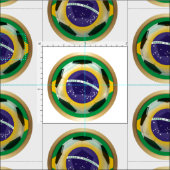 Brasiliens brasilianischer Flag-Fußball-Ball Stoff (Kachel)