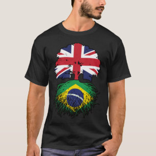 Brasiliens Flagge für britische britische Tree Roo T-Shirt