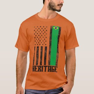 Brasiliens Not leidende Flagge für das hispanische T-Shirt