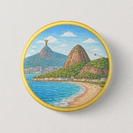 Brasiliens Rio de Janeiro Button