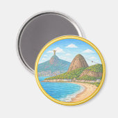 Brasiliens Rio de Janeiro Magnet (Vorderseite/Rückseite)