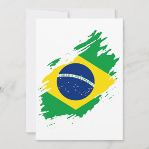 Brasiliens Ripped Flag National Pride Sports Einladung