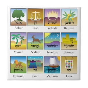 Brasões DAS dösen Tribos De Israel conforme ein Fliese