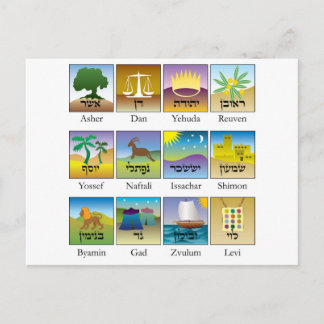 Brasões DAS dösen Tribos De Israel conforme ein Postkarte