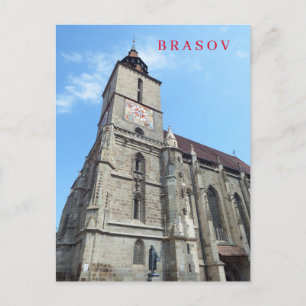 Brasov Black Church View Postcard Postkarte