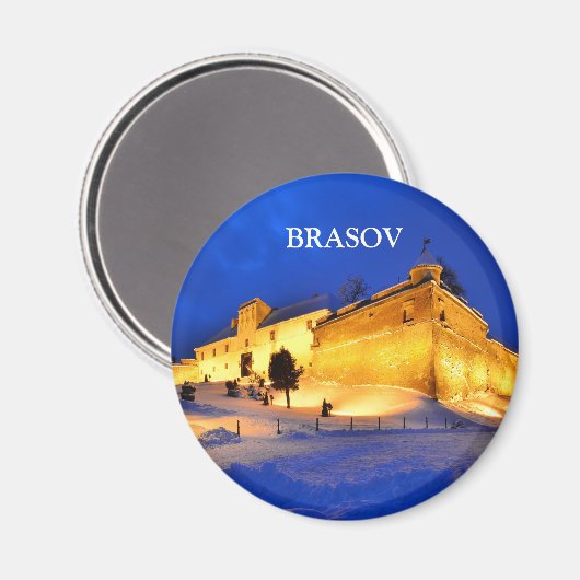 Brasov Fortress in Romania, Magnets Magnet (Vorderseite/Rückseite)