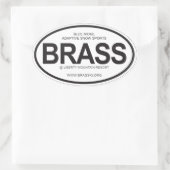 BRASS-Aufkleber Ovaler Aufkleber (Tasche)