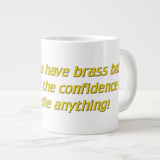 Brass Balls Jumbo-Tasse (Vorderseite Rechts)