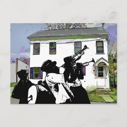 Brass Band im Delaware House Postkarte (Vorderseite)