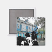 Brass Band im Restaurant New Orleans Magnet (Vorderseite/Rückseite)