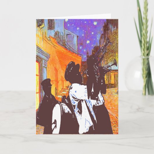 Brass Band, Nachtcafé Karte (Vorderseite)