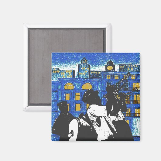 Brass Band, New Orleans Magnet (Vorderseite/Rückseite)