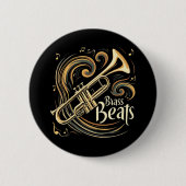 Brass Beats Trumpet Player Groove Button (Vorderseite)