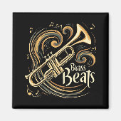 Brass Beats Trumpet Player Groove Magnet (Vorne)