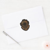 Brass Diving Helm Runder Aufkleber (Umschlag)