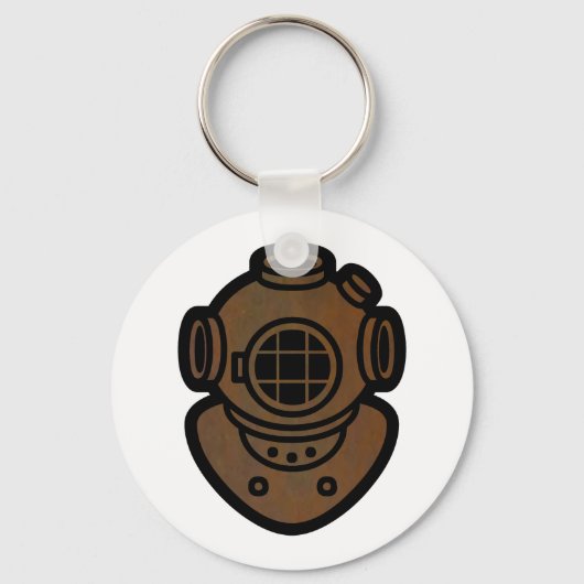 Brass Diving Helm Schlüsselanhänger (Vorderseite)