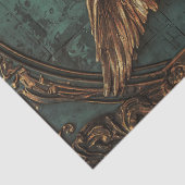 Brass-Frau mit Arrow-Decoupage Seidenpapier (Detail)