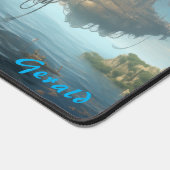 Brass Haven Steampunk Burg Fantasy Schreibtischunterlage (Ecke)