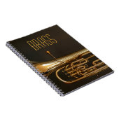 Brass Horn Notebook Notizblock (Rechte Seite)