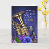 Brass Instrument Theme Teacher Greeting Karte (Gelbe Blume)