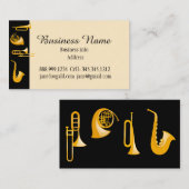 Brass Instruments Musician Music Business Visitenkarte (Vorne/Hinten)