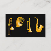 Brass Instruments Musician Music Business Visitenkarte (Rückseite)