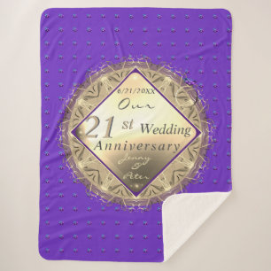 Brass & Iolite Sherpa Blanket Sherpadecke