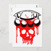 Brass Knuckles Postkarte (Vorne/Hinten)