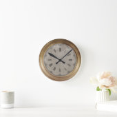 Brass Marble römische Zahlen Runde Wanduhr (Zuhause)