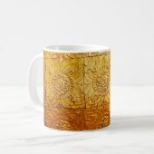 Brass-Quadrat mit Musterkabstract, Art, Grafik Kaffeetasse (Vorderseite Links)